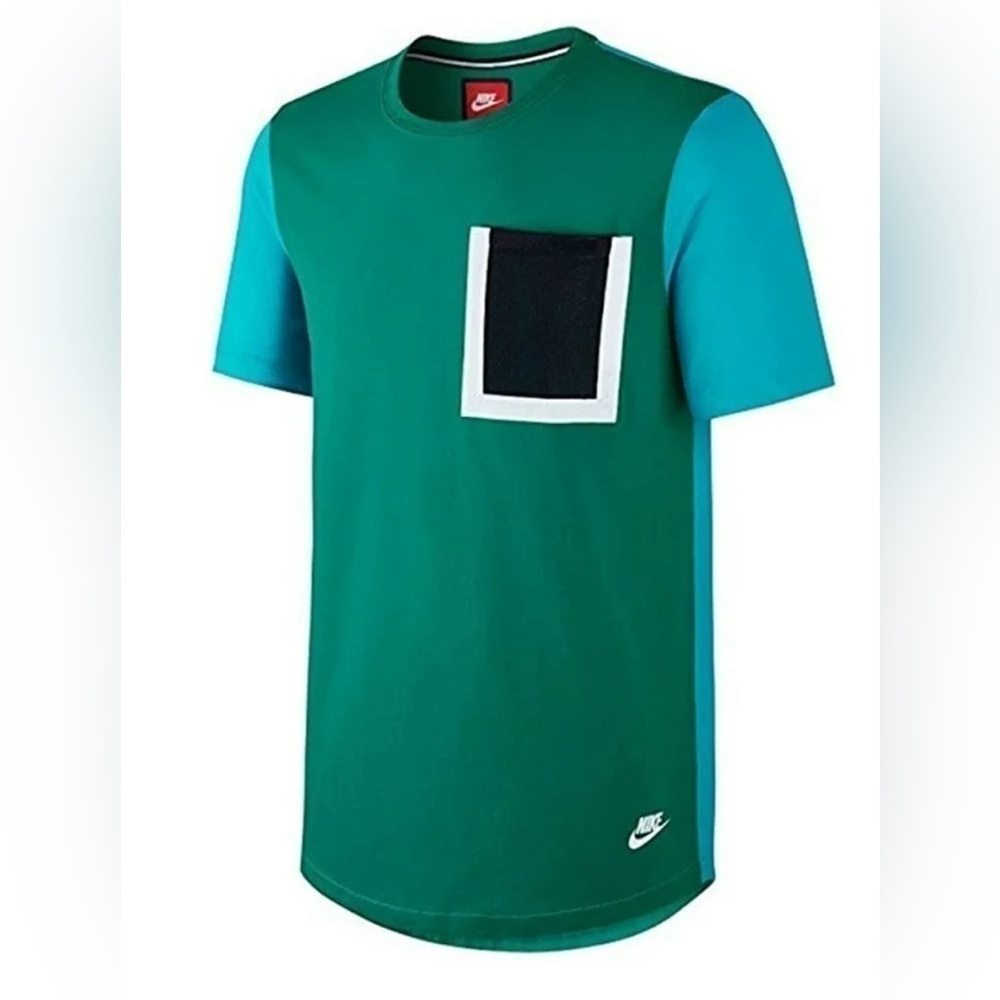 Nike Mens Tech Hypermesh Pocket T-Shirt,Turquoise Blue Size Large